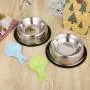 Inscape Data 2 Pack Dog Bowl Stainless Steel Dog Food and Water Bowls Pet Feeder Bowls with Spoons, Non-Slip Rubber Base - Easy to Clean Inscape Data 2 Pack Dog Bowl Stainless Steel Dog Food and Water Bowls Pet Feeder Bowls with Spoons, Non-Slip Rubber Base - Easy to Clean
