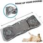 Furvoya Pet Chenille Bath Towel - Quick Drying & Super Absorbent Cloth for Dogs & Cats - Non-Dyed Grooming & Cleaning Dryer Accessories - Hand Pockets, Hanging Loop, Embroidered Paws