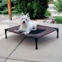 K&H PET PRODUCTS Original Pet Cot Elevated Dog Bed Chocolate/Black Mesh Medium 25 X 32 X 7 Inches
