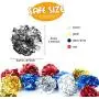 YGDZ Crinkle Cat Balls Toys, 20 Pack Original Mylar Cat Crinkle Balls Glitter Kitty Balls, Interesting Crinkly Sounds