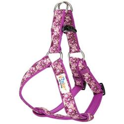 Rnker Step-in Harnesses, no Pull, Flowers Pattern hot Stamping, Neoprene Padded, Adjustable Walking, Training Dog Harness