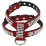 Dogs Kingdom Full Rhinestone Crystal Pet Dog Harness Leash Set Customized Rhinestone Puppy Small Dog Chihuahua Harness Leash 2Pcs