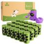 PobbY Dog Poop Bags Biodegradable Unscented, Extra Thick Strong 100% Leak Proof (24 Rolls / 360 Count) Includes Dispenser