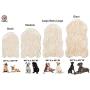 iHappyDog Luxury Faux Fur Orthopedic Dog Bed, Memory Foam Dog Bed​ for​ Small, Medium, Large and XL Pets, Fluffy Pup Rug with Waterproof ​and ​Washable Soft Cover, Bone White