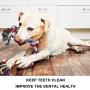Wellbro Dog Rope Toy for Aggressive Chewers, Tough Tug of War Large Dog Toys with Knots, Durable Cotton Rope Dog Chew Toy for Medium and Big Dogs Interactive Play and Flossy Teeth Cleaning (Type 2)