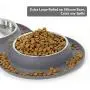 Kulmeo Double Dog Bowl Cat Food Bowls Stainless Steel Dog Food and Water Bowls with Non Skid Silicone Mat Spill Proof Small Puppy Bowl Kulmeo Double Dog Bowl Cat Food Bowls Stainless Steel Dog Food and Water Bowls with Non Skid Silicone Mat Spill Proof Small Puppy Bowl