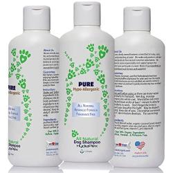 BEST Hypoallergenic Dog Shampoo. PURE Al Natural Dog Shampoo is proven safe and effective. PURE Dog Allergy Shampoo is Guaranteed and is the trusted dog shampoo hypoallergenic conditions require