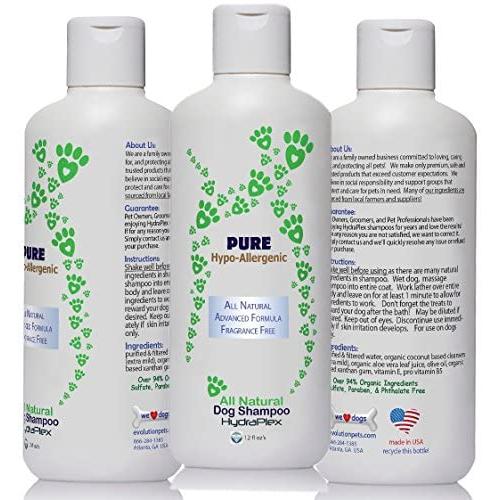 BEST Hypoallergenic Dog Shampoo. PURE Al Natural Dog Shampoo is proven safe and effective. PURE Dog Allergy Shampoo is Guaranteed and is the trusted dog shampoo hypoallergenic conditions require