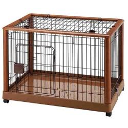 Richell Wood Mobile Pet Pen 940, Autumn Matte Finish