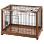Richell Wood Mobile Pet Pen 940, Autumn Matte Finish Richell Wood Mobile Pet Pen 940, Autumn Matte Finish