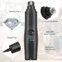 Dog Nail Grinder,Electric Dog Nail Trimmer, USB Rechargeable 2-Speed Pet Nail Trimmer Low Noise/Replaceable Grinding Head for Small Medium Large Dogs & Cats