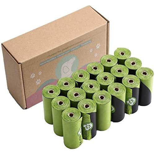 Dog Poop Bag, Poop Bags Made by Extra Thick and Strong Plastic Cloth for Dog, Leak-Proof, Easy Tear, 15 Dog Bags Per Roll, 9”x13”