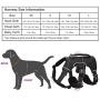 PETLOFT Big Dog Harness, Soft Texture Adjustable No Pull Dog Harness with Stainless Steel Rings, Adjustable Outdoor Training for Dogs Reflective Vest Harness, Easy Control for Small Medium Large Dogs