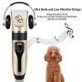 Kartice Dog Clippers, Rechargeable Low Noise Cordless Electric Dog Clippers, Dog Grooming Trimmer Pet Hair Clippers Kit (Gold)