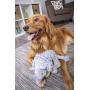 goDog Dinos Triceratops With Chew Guard Technology Tough Plush Dog Toy, Grey, Large