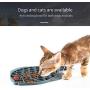 CALIDAKA Licking Mat for Dogs & Cats,Slow Feeder Dog Mat Foldable Silicone Pet Slow Food Bowl 9.6x7.48x0.3inch