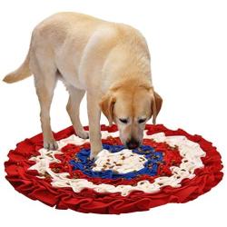 GODORIO Large Dog Snuffle Mat Slow Feeding Bowl for Puppies and Small Pet Durable Interactive Puzzle Toys, Encourages Dogs Cat Training Pad Increases Skills and Release Stress