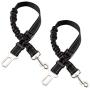 LUPAPA Dog Seat Belt for Vehicle Car (2-Pack), Adjustable Length Pet Seat Belt with Hook Lock and Seatbelt Buckle, Elastic Buffered Reflective Nylon for Shock Attenuation
