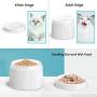 iPettie Elevated and Tilted Cat Food Bowl Cat Dish, Pet Feeding Station with Stand for Small Dog, Better Than Stainless Steel and Ceramic, Made from Certified Food-Safe Plastics, Non-Slip & No Spill