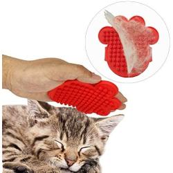 KIRTI PET Grooming Massage Brush for Dogs Cats, Shampoo Bathing Combing and Deshedding Silicone Brush, Soft Rubber Soothing Slicker Bristles with Adjustable Strap