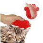 KIRTI PET Grooming Massage Brush for Dogs Cats, Shampoo Bathing Combing and Deshedding Silicone Brush, Soft Rubber Soothing Slicker Bristles with Adjustable Strap