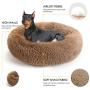FORCHEER Calming Donut Dog Bed for Large Medium Small Dogs Removable Washable Comfy Cuddler Round Cat Beds in Multiple Sizes (23''/35''/47'')
