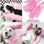 nobrand Pet Grooming Gloves Dog Cat Bathing Shampoo Brush,Advanced Silicone Hair Removal Gloves with high Density Teeth for Cats,Dogs