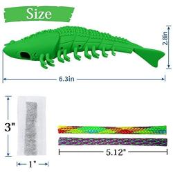 HESHPAWS Cat Teeth Cleaning Toys,Cat Toothbrush Toy,Interactive Cat Catnip Toys for Chewing,Fish Lobster Shape Toothbrush Chewing Pet Toy,Natural Rubber Teeth Cleaning Toys for Cats