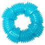 OHMYGODD Dog Chew Toys, Durable Safe Non-toxic Soft Rubber Chew Resistant Dog Toy with Squeaker (Blue Circle)