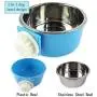 Joyoldelf Dog Bowl Feeder Pet Puppy Food Water Bowl, 2-in-1 Plastic Bowl & Stainless Steel Bowl, Mountable Cat/Rabbit/Bird/Hamster/Shitzu/Ferret Food Basin Dish Perfect for Crates Joyoldelf Dog Bowl Feeder Pet Puppy Food Water Bowl, 2-in-1 Plastic Bowl & Stainless Steel Bowl, Mountable Cat/Rabbit/Bird/Hamster/Shitzu/Ferret Food Basin Dish Perfect for Crates