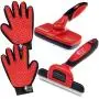 Complete Professional Pet Grooming Kit | Self Cleaning Slicker Brush for Dogs & Cats | Pro Grooming Brush Effectively Reduces Shedding Fur | Pet Hair Remover Brush Gloves | Combo Gift Set Complete Professional Pet Grooming Kit | Self Cleaning Slicker Brush for Dogs & Cats | Pro Grooming Brush Effectively Reduces Shedding Fur | Pet Hair Remover Brush Gloves | Combo Gift Set