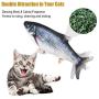 Senneny Electric Moving Fish Cat Toy, Realistic Plush Simulation Electric Wagging Fish Catnip Kicker Toys, Funny Interactive Pets Pillow Chew Bite Kick Supplies for Cat Kitten Kitty