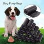 TYONMUJO Dog Poop Bags Wholesale Disposable Pet Waste Bags with Dispenser 180 Bags 12 Rolls+1 Dispenser Black U12