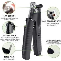 Tbrand Dog & Cat Pets Nail Clippers and Trimmers - with Safety Guard/LED Light/Nail Storage Box, Free Nail File- Professional Grooming Tool for Large and Small Animals