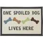 PetRageous 10215 One Spoiled Dog Tapestry Dog Non-Skid Machine Washable Placemat for Pet Feeding Stations with Rubber Backing 13-Inch by 19-Inch for Dogs, Off-White PetRageous 10215 One Spoiled Dog Tapestry Dog Non-Skid Machine Washable Placemat for Pet Feeding Stations with Rubber Backing 13-Inch by 19-Inch for Dogs, Off-White