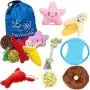senyouth Dog Toys, 7 Pack Dog Squeaky Toys Sets | Rope and Flying Ring Puppy Chew Toys | Tough Puppy Teething Toys | Cute and Soft Plush Interactive Washable Pet Toys | for Small and Medium-Sized Dog senyouth Dog Toys, 7 Pack Dog Squeaky Toys Sets | Rope and Flying Ring Puppy Chew Toys | Tough Puppy Teething Toys | Cute and Soft Plush Interactive Washable Pet Toys | for Small and Medium-Sized Dog