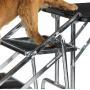 Master Equipment Steel Portable Pet Stairs – Sturdy Fold Flat Stairs Help Older Dogs Climb onto Grooming Tables