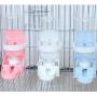 SEIS Multifunction Rabbit Water Dispenser 500ML Dog Water Bottle Hanging Cage Small Pet Foods Bowl Pet Automatic Bottle for Cats Dogs Guinea Pig Squirrel Hedgehog