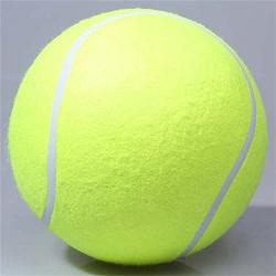 Coolcooldo 24CM Giant Tennis Ball for Pet Chew Toy Big Inflatable Tennis Ball Signature Mega Jumbo Pet Toy Ball Supplies Outdoor Cricket