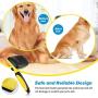 Avont Self Cleaning Slicker Brush for Dogs and Cats, Undercoat Rake Grooming Brush Deshedding Tool Pet Removes Mats, Tangles, and Loose Hair -Yellow
