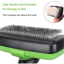 smartelf Pet Grooming Brush Self Cleaning Slicker Brushes for Dogs and Cats Long & Thick Hair Best Pet Shedding Tool for Grooming Loose Undercoat,Tangled Knots & Matted Fur