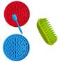 Dog Silicone Shampoo Brush, Easy to Clean Dog Bath Brush, Soft Massage Comb Brushing for Medium to Long Haired Medium Large Pets and Cats（2 Pack