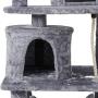 Cat Tree Condo, Multi-Level Cat Tree Kitten Activity Tower Pet Kitty Play House with Cozy Perches Cat Tree Scratching Post Cat Activity Tree, 57.08 Stable Cat Tower Cat Condo Pet Play House.