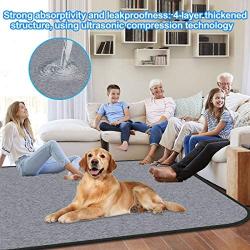 newoer Upgrade Heavy Absorbency Non-Slip Washable Dog Pee Pads Reusable 72''x72'' Anti-Tear Dog Training Pads Puppy Whelping Pad for Training,Whelping,Housebreaking, Incontinence and Playpen Crate