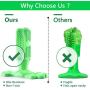 Dog Toothbrush Chewing Toys Rubber Dog Tooth Cleaning Stick Anti bite Care with Toothpaste Reservoir (Green, L)