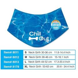 ALL FOR PAWS Chill Out Dog Ice Bandana, Instant Cooling Pet Bandana, Breathable Scarf Dog Cat Ice Collar for Summer