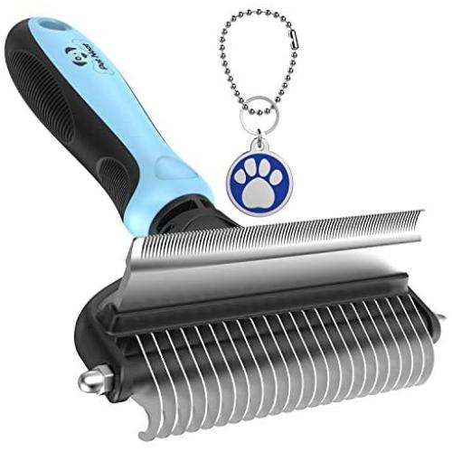 Dog Brush and Cat Brush – 2 Sided Pet Grooming Tool for Deshedding, Mats & Tangles Removing – No More Nasty Shedding and Flying Hairs