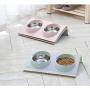 LFOZ Pet Pet Silica Gel Bowl Dog Cat Silicone Dow Bowl Outdoor Travel Portable Puppy Food Container Feeder Dish (Color : Beiger)