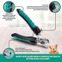 Ruff N Ruffus Self-Cleaning Slicker Brush + FREE Pet Nail Clippers + FREE 7.5'' Steel Comb | UPGRADED PAIN-FREE BRISTLES | Cat Dog Brush Grooming Gently Reduces Shedding & Tangling For All Hair Types