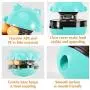 Pawaboo Cat Food Dispenser Treat Toys, Interactive Treat Dispensing Slow Feeder Pet Food Treat Ball, Funny Tumbler Style IQ Training Toy with Dual Rolling Balls & Detachable Wand for Cats Kitten, Blue